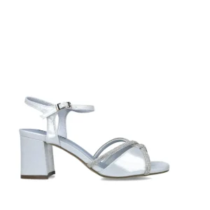 Calzaro Zapatos De Tac贸n | Sandalia 25596 Morta Plata.