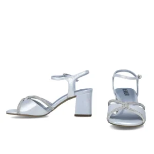 Calzaro Zapatos De Tac贸n | Sandalia 25596 Morta Plata.