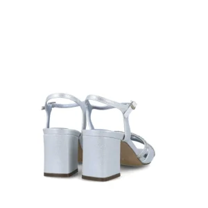 Calzaro Zapatos De Tac贸n | Sandalia 25596 Morta Plata.