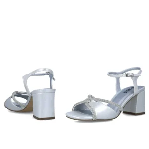 Calzaro Zapatos De Tac贸n | Sandalia 25596 Morta Plata.