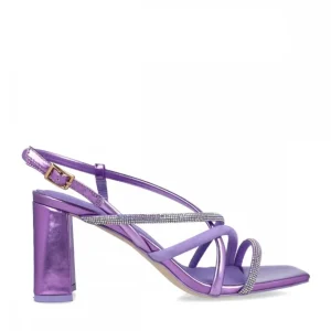 Calzaro Zapatos De Tac贸n | Sandalia 24886 Patalena Lila Violeta.