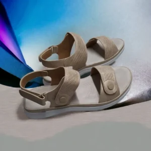 Calzaro Sandalias | Sandalia 23597 Platino Velcros Platino Oro
