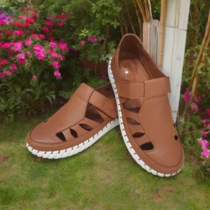 Calzaro Sandalias | Sandalia Cerrada Confort 24030 Cuero