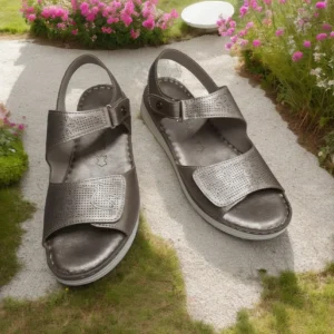 Calzaro Sandalias | Sandalia Confort 681 Bronce Velcros