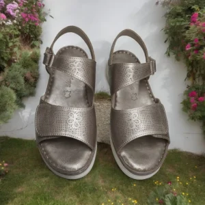 Calzaro Sandalias | Sandalia Confort 681 Bronce Velcros