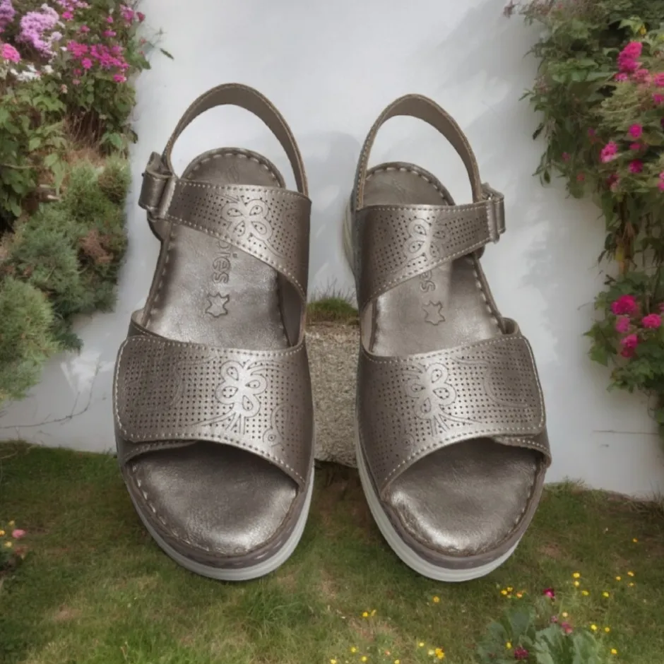 sandalia_confort__bronce__5.webp Calzaro Sandalias | Sandalia Confort 681 Bronce Velcros
