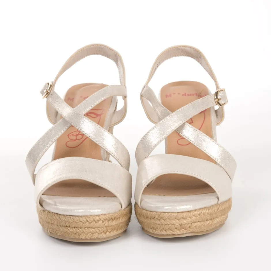 sandalia_cua_corcho_y_yut_3.webp Calzaro Alpargatas | Alpargatas | Sandalia Cuña Corcho y Yute 711 Oro Platino.