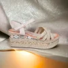 Calzaro Sandalias | Alpargatas | Sandalia Cuña Esparto 726 Beige