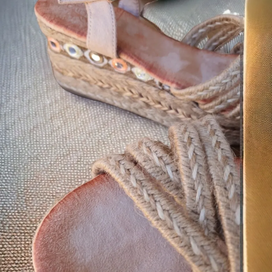 sandalia_cua_esparto__bei_5.webp Calzaro Sandalias | Alpargatas | Sandalia Cuña Esparto 726 Beige