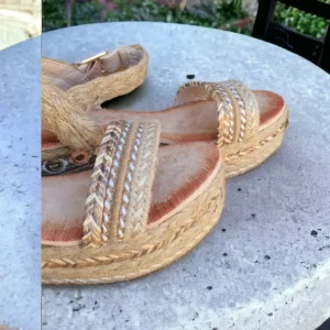 Calzaro Sandalias | Alpargatas | Sandalia Cuña Esparto 725 Beige