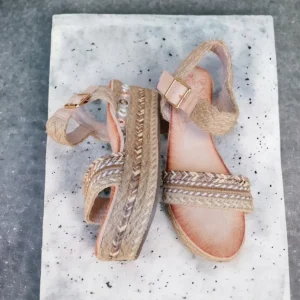 Calzaro Sandalias | Alpargatas | Sandalia Cuña Esparto 725 Beige