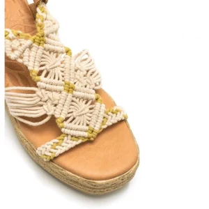 Calzaro Sandalias | Alpargatas | Sandalia Cuña Media Tipo Esparto Frida 50595 Beige