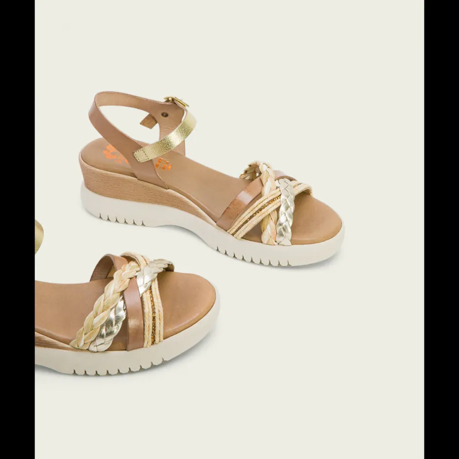 sandalia_cua_piel__taupe__2-1.webp Calzaro Sandalias | Sandalia Cuña Piel 3027 Taupe Tejido Elena.