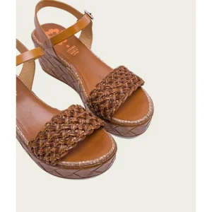 Calzaro Sandalias | Sandalia Cuña Piel Avellana 2834 Salma.