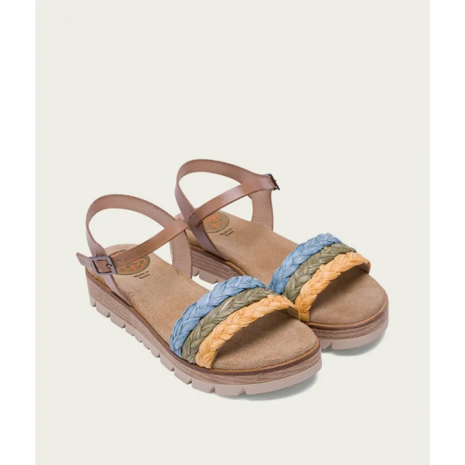 sandalia_cua_piel_rafia_t_2.webp Calzaro Sandalias | Sandalia Cuña Piel Rafia Taupe Brisa 2857