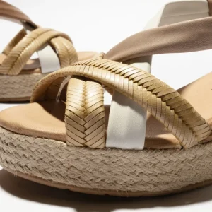 Calzaro Sandalias | Sandalia Cuña Rafia con Trenza 1493 Espiga con Elástico C 2.