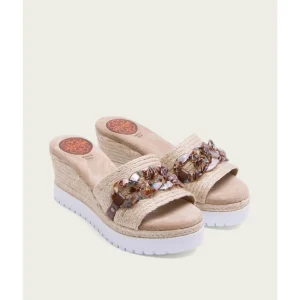Calzaro Sandalias | Sandalia Cuña Rafia Marrón Lua 2873.