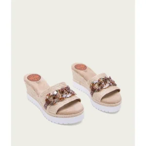 Calzaro Sandalias | Sandalia Cuña Rafia Marrón Lua 2873.
