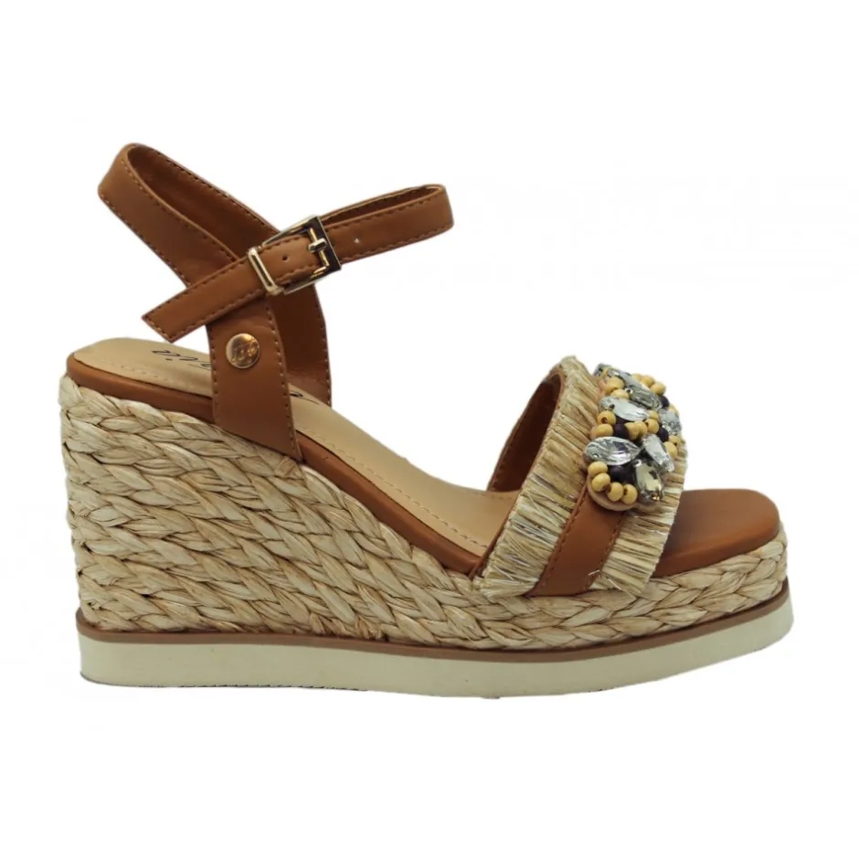sandalia_cua_yute__adorno_6-1.webp Calzaro Sandalias | Alpargatas | Sandalia Cuña Yute 23069 Adorno Rafia Cuero