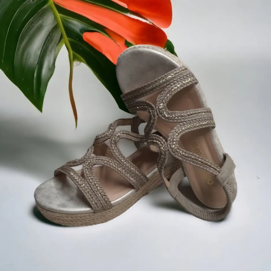 sandalia_cua_yute__gris_t_5.webp Calzaro Sandalias | Alpargatas | Sandalia Cuña Yute 23526 Gris Tiras Trenza