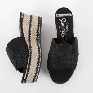 Calzaro Sandalias | Alpargatas | Sandalia cuña yute 337 negra