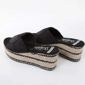 Calzaro Sandalias | Alpargatas | Sandalia cuña yute 337 negra
