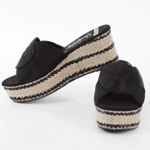 Calzaro Sandalias | Alpargatas | Sandalia cuña yute 337 negra