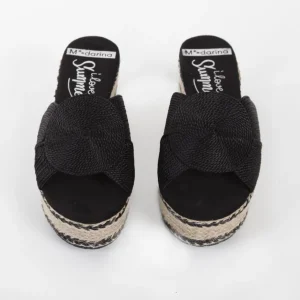 Calzaro Sandalias | Alpargatas | Sandalia cuña yute 337 negra
