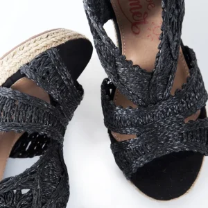 Calzaro Alpargatas | Sandalia cuña yute 322 negro