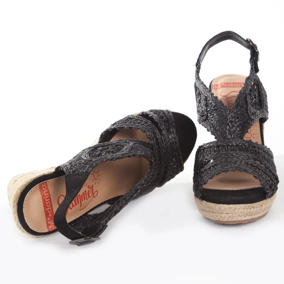 sandalia_cua_yute__negro_6.webp Calzaro Alpargatas | Sandalia cuña yute 322 negro