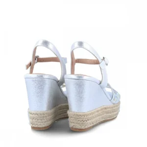 Calzaro Alpargatas | Sandalia Cuña Yute Anterselva 21426 Plata