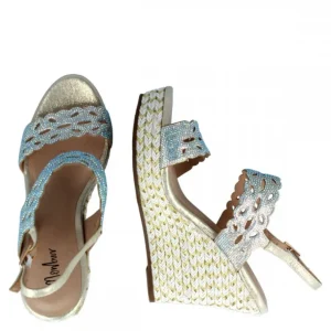 Calzaro Alpargatas | Sandalia Cuña Yute Barlia 21619 Oro