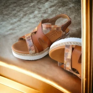 Calzaro Sandalias | Sandalia Cuñina 2211 Cuero.