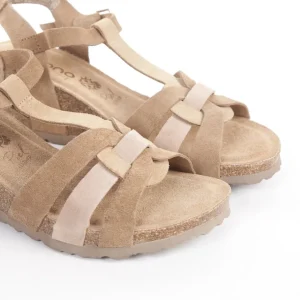 Calzaro Sandalias Bios | Sandalia de Cuña Cadiz 138 Visón Taupe.