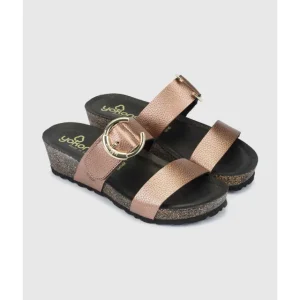 Calzaro Sandalias Bios | Sandalia de Cuña Mahon 007 Oro