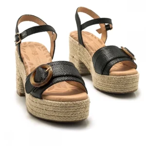 Calzaro Sandalias | Alpargatas | Sandalia de Tacón Courtney 59607 Negro.