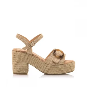 Calzaro Sandalias | Alpargatas | Sandalia de Tacón Courtney 59607 Beige.