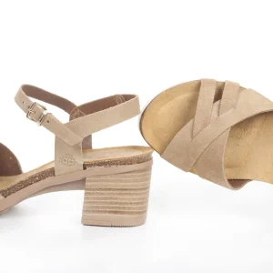 Calzaro Sandalias Bios | Sandalias | Sandalia de Tacón Soller 001 Arena Beige.