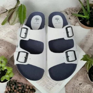 Calzaro Sandalias Bios | Sandalia Dos Hebillas 4105 en Blanco.