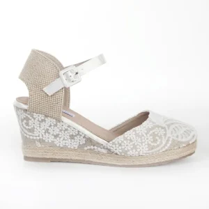 Calzaro Alpargatas | Sandalia Esparto Cuña Yute Mar Blanco