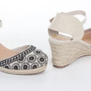 Calzaro Alpargatas | Sandalia Esparto Cuña Yute 621 Negro