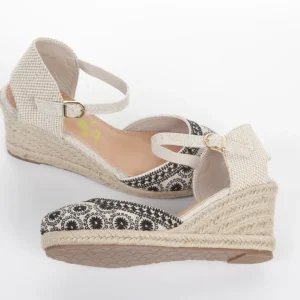 Calzaro Alpargatas | Sandalia Esparto Cuña Yute 621 Negro