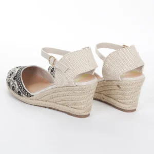 Calzaro Alpargatas | Sandalia Esparto Cuña Yute 621 Negro