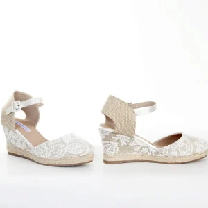 Calzaro Alpargatas | Sandalia Esparto Cuña Yute Mar Blanco