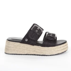 Calzaro Sandalias | Alpargatas | Sandalia  Hebillas Yute 22036 Negro