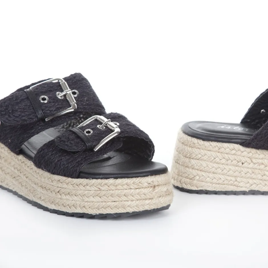 sandalia_hebillas_yute__n_1.webp Calzaro Sandalias | Alpargatas | Sandalia Hebillas Yute 22036 Negro