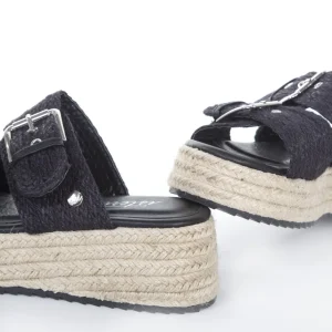 Calzaro Sandalias | Alpargatas | Sandalia Hebillas Yute 22036 Negro