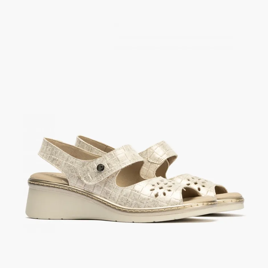 sandalia_mujer__ancho_esp_2.webp Calzaro Sandalias | Sandalia Mujer 5680 Ancho Especial Con Velcro Dorado.