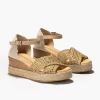 Calzaro Sandalias | Sandalia Mujer Pala 5243 con Trenzas Marron Claro Arena