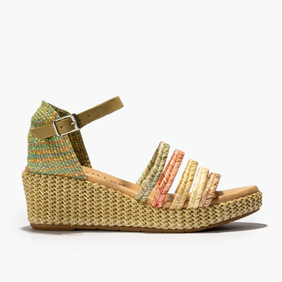 sandalia_mujer_pala__con__2.webp Calzaro Sandalias | Sandalia Mujer Pala 5234 con Cinco Trenzas Verde.